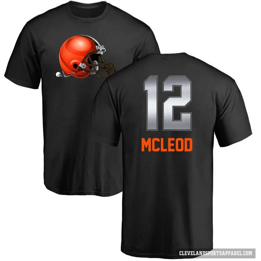 Men's ＃12 Rodney McLeod Jr. Cleveland Browns Black Midnight Mascot T-Shirt