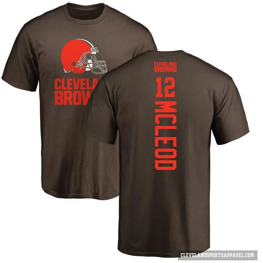 Men's ＃12 Rodney McLeod Jr. Cleveland Browns Brown Backer T-Shirt