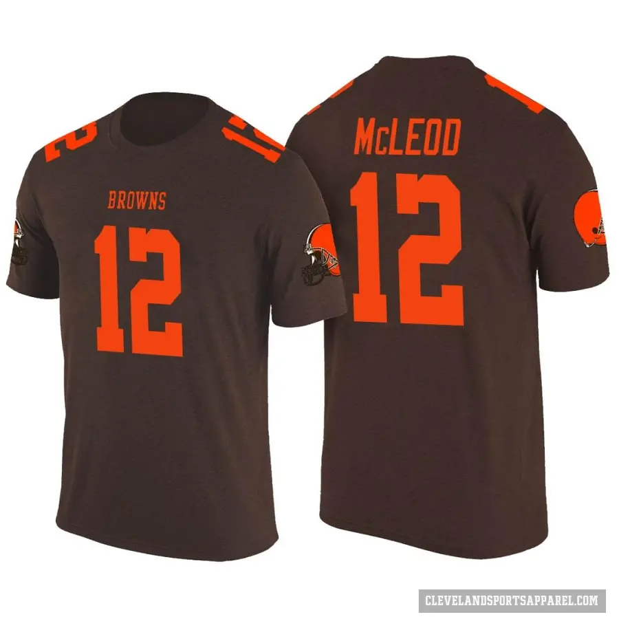 Men's ＃12 Rodney McLeod Jr. Cleveland Browns Brown Color Rush T-Shirt