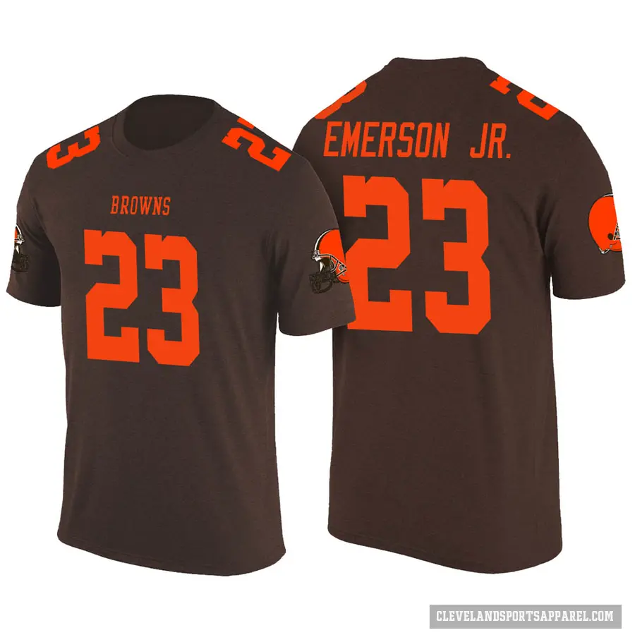 Men's ＃23 Martin Emerson Jr. Cleveland Browns Brown Color Rush T-Shirt