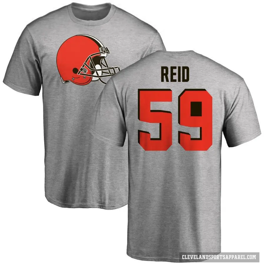 Men's ＃59 Winston Reid Cleveland Browns Ash Logo T-Shirt