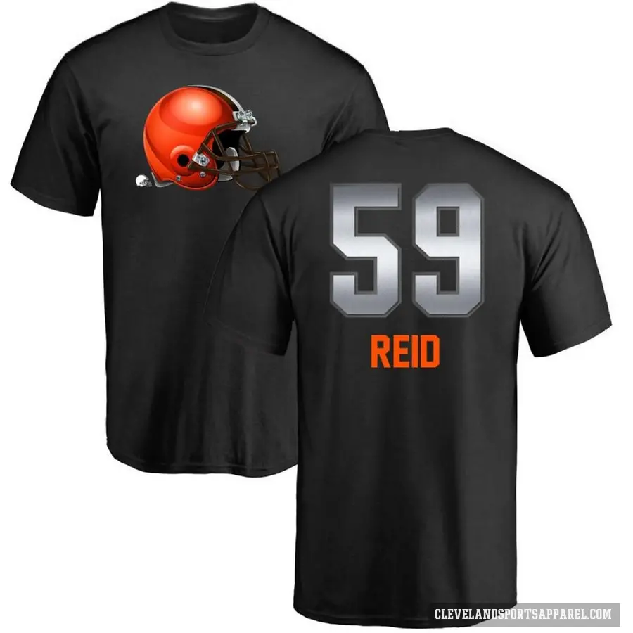 Men's ＃59 Winston Reid Cleveland Browns Black Midnight Mascot T-Shirt