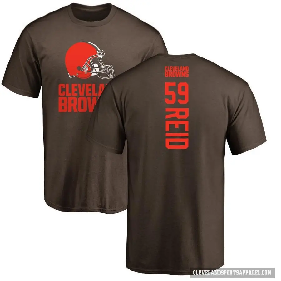 Men's ＃59 Winston Reid Cleveland Browns Brown Backer T-Shirt