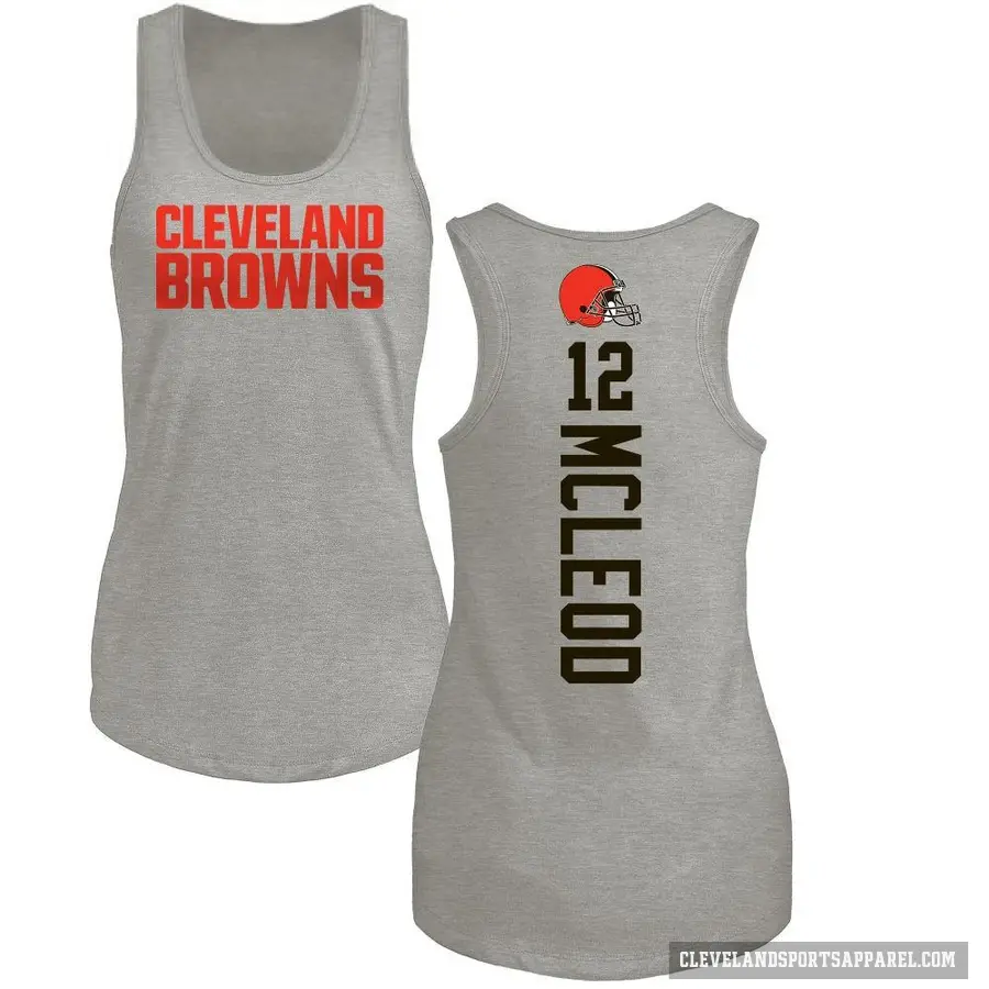 Women's ＃12 Rodney McLeod Jr. Cleveland Browns Ash Backer Tank Top