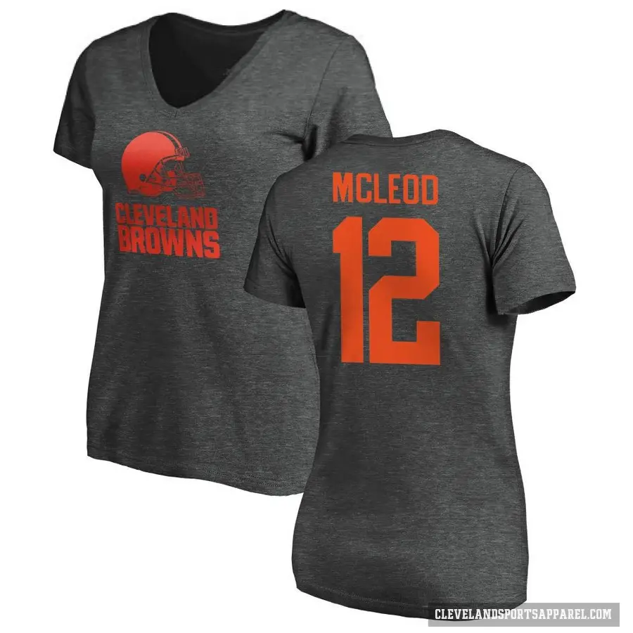 Women's ＃12 Rodney McLeod Jr. Cleveland Browns Ash One Color T-Shirt