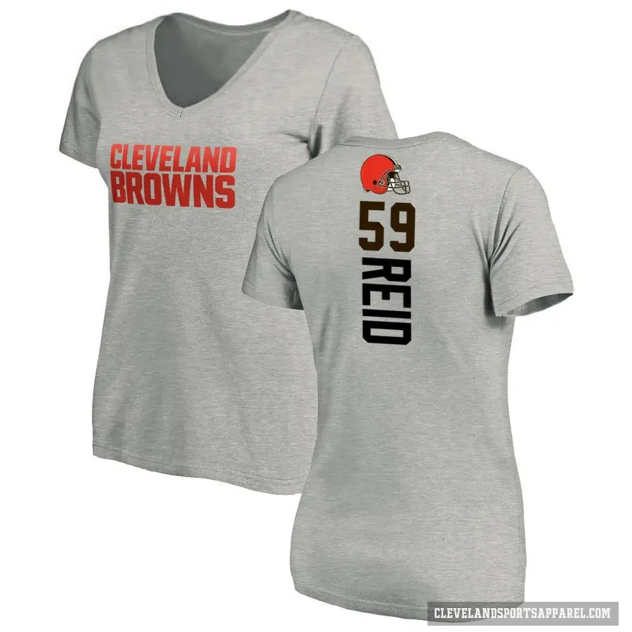 Women's ＃59 Winston Reid Cleveland Browns Ash Backer V-Neck T-Shirt