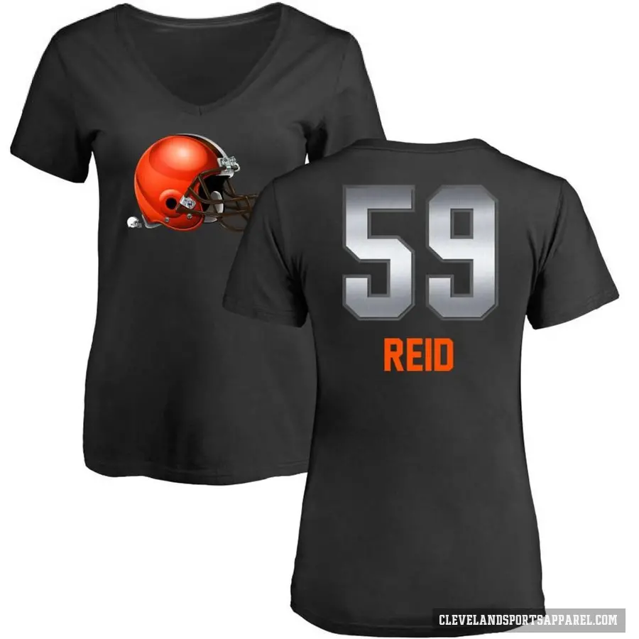 Women's ＃59 Winston Reid Cleveland Browns Black Midnight Mascot T-Shirt