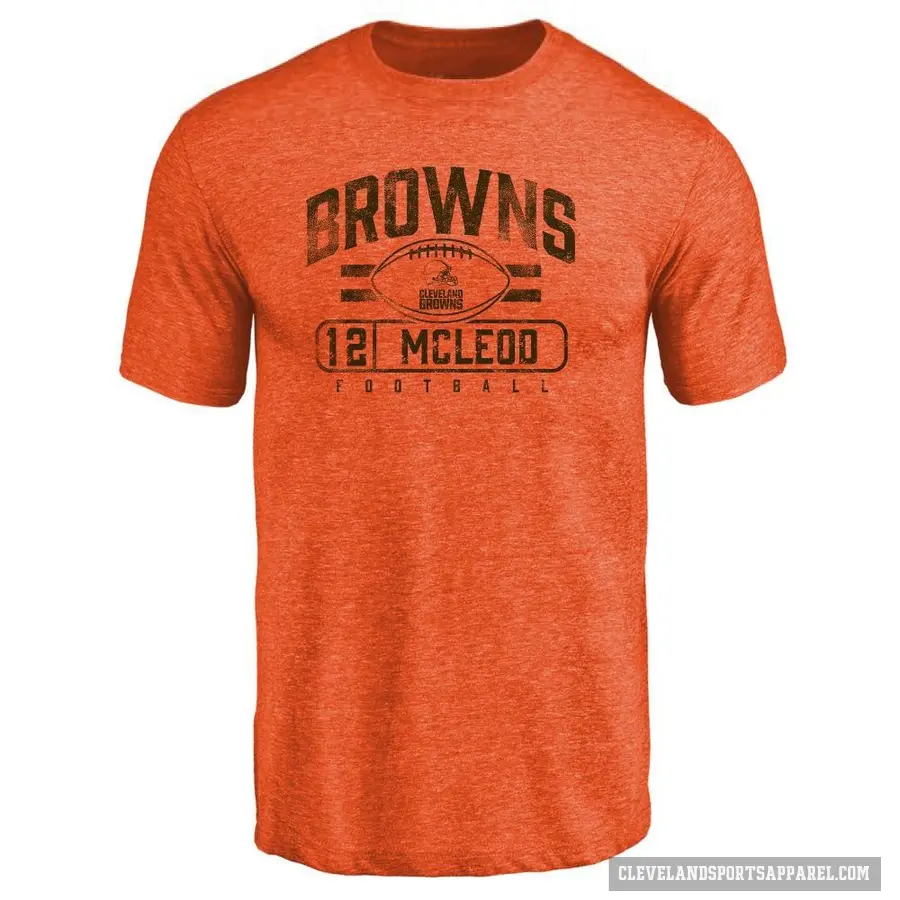 Youth ＃12 Rodney McLeod Jr. Cleveland Browns Orange Flanker T-Shirt